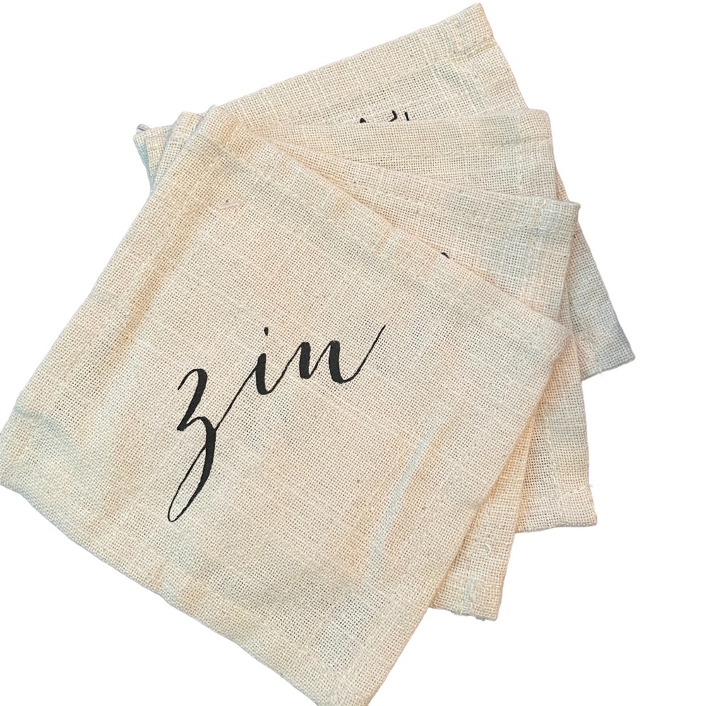 Canvas napkins set of 4 (🍷wines) from Santa Barbara Design Studio